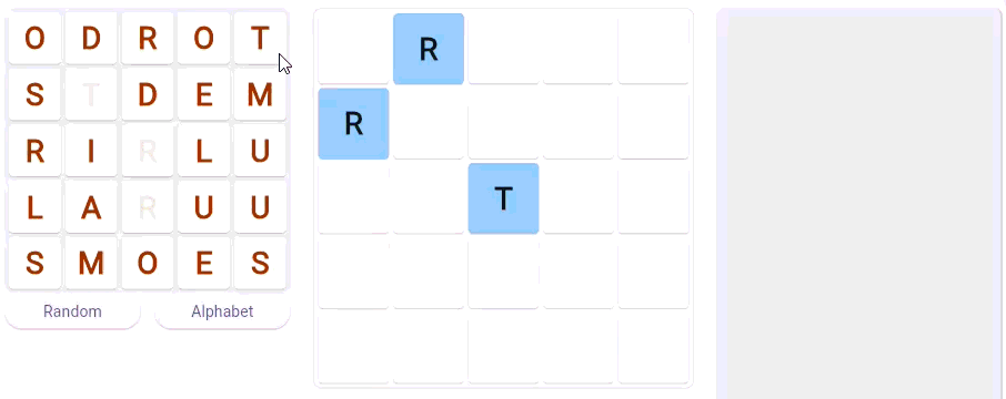 Scribo the word game board